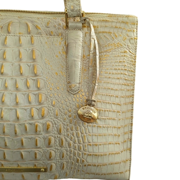 Brahmin EUC Crystal Melbourne Embossed Croc Leather Tote Shoulder Bag - Picture 3 of 14